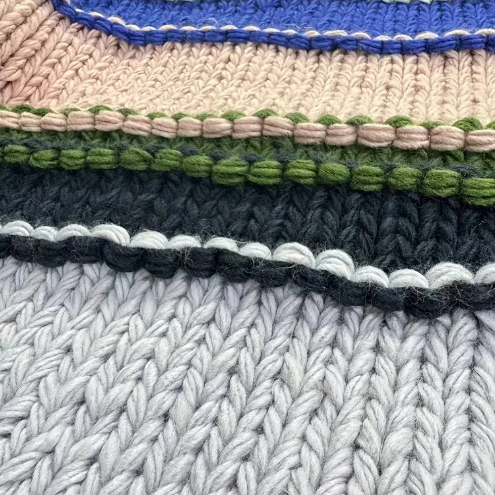 TEIA - Modischer mehrfarbiger Strickpullover für Frauen